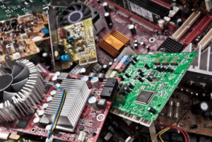 A large amount of electronic waste